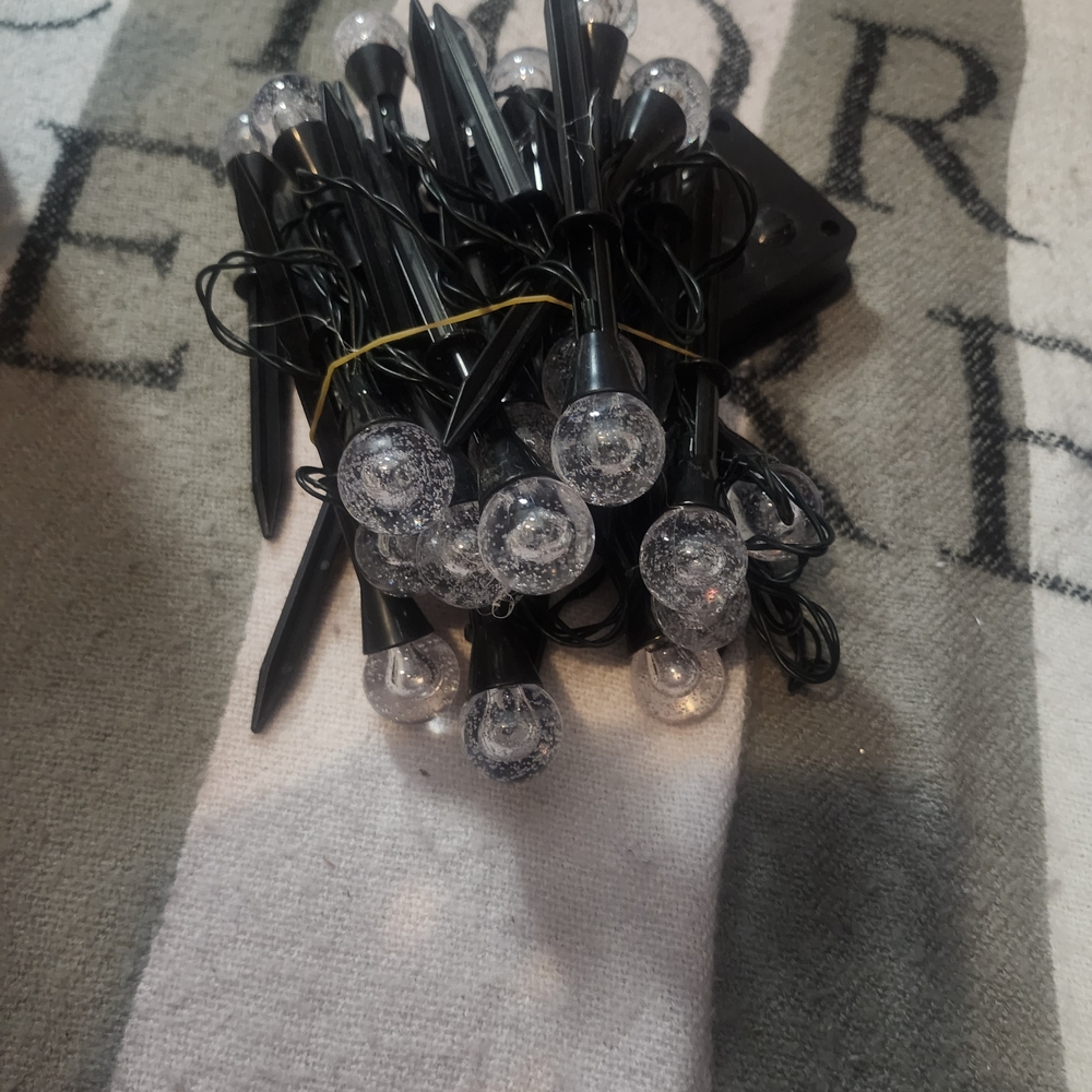 Black and Clear String Lights